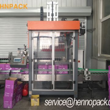 servo type case packer for glass drink bottle carton packer