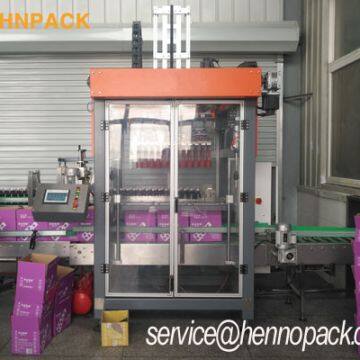 servo type case packer for glass drink bottle carton packer