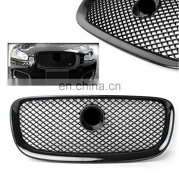 Car Front Upper Mesh Grille 2012-2014 Gloss Black ABS For Jaguar XF XFR