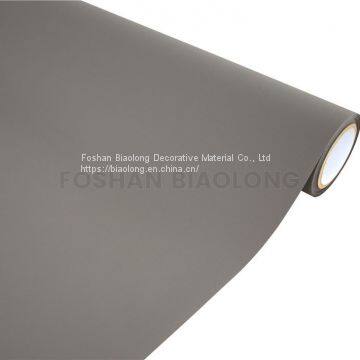 Moisture-proof Soft Touch Plain Color PVC Plastic Film Roll for Wardrobe Decoration photo-2