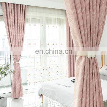 Modern Solid Jacquard Chenille Bedroom Curtains for Bedroom