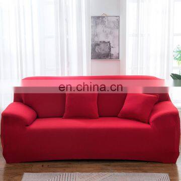 High Quality 100% Polyester Spandex Stretch Couch Cover Loveseat Sofa Towel Furniture Cover Solid Slipcover Stretch