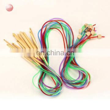 120CM Length (3.5-12.0mm) 12 Sizes Afghan Tunisian Multicolor Plastic Carpet Crochet Hooks Set