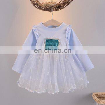 Baby girl's dress Autumn new crown Princess skirt gauze dress baby girls daily wear