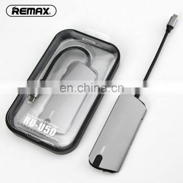 Remax Ru-u50 Wosan Series Eight In One Usb Type-c Adapter Docking Station Laptop photo-4
