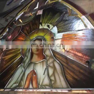 Antique Art Stained Glass Ceiling Dome Personal Customization Cathedral Architectural Coloured Glass Style