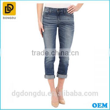 European Style Top Quality Women Fashion Casual Jeans Slim Blue Casual Jeans