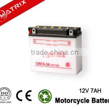 12N7-3A-BS 12v 7ah dry charge agm motocycle battery