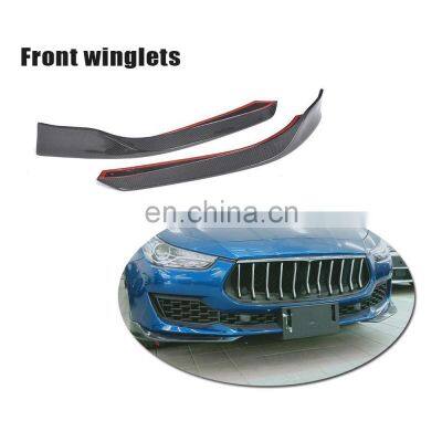 for Maserati Ghibli Carbon Fiber Front Bumper Splitter Spoiler 2018 2019