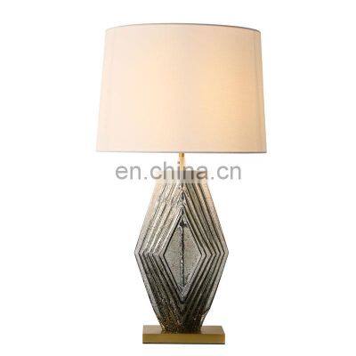 Dining Chandelier Bedroom Hotel Bedside Glass Modern Luxury Side Table Lamp