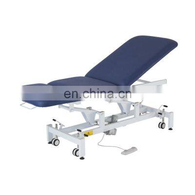 Hospital comfy mobile folding massage treatment bed osteopathic treatment couch massage spine physiotherapy bed