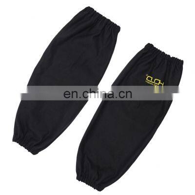 Handlandy Customized Logo 18 inch Fabric Cotton Arm Sleeve Flame Resistant Black Heat Protection Welding Sleeves