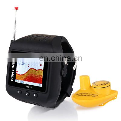 Lucky FF518 RU Watch Type Sonar Fish Finder Russian Version Sonar Wireless / clock Colored Display with RU EN User Manual