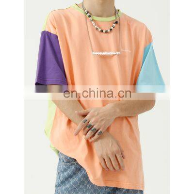 wholesale custom solid color plus size loose plain T-shirt unisex half sleeve top 2022