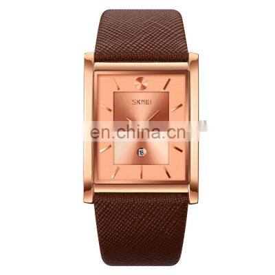 Gentleman Skmei 9256 Watch Wholesale 3 atm Leather Waterproof Quartz Watch for Men