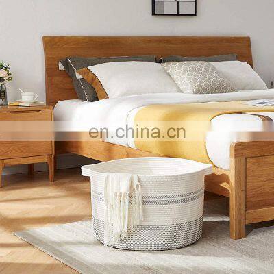 2021 Customer Oriented Material Multipurpose Laundry White Toy Rope Basket Storage photo-2