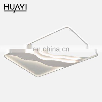 HUAYI High Grade Aluminum Wave Pattern Modern 40W 66W 96W Decoration Indoor LED Ceiling Light