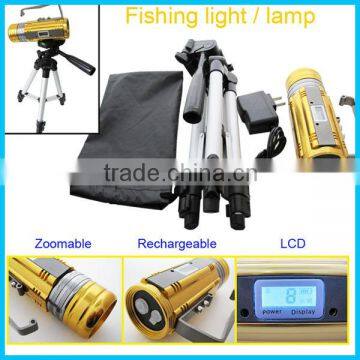 3 Led 10W Portable Rechargeable Searchlight With LCD