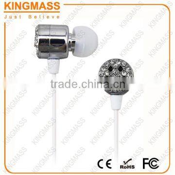 Acrylic stone beaded Smily face earphone