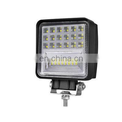 4 inch 126W Square LED Work Light Off Road Fog Light Waterproof Outdoor Truck Driving Light