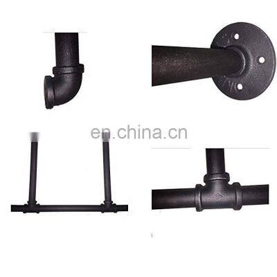 Industrial Retro Wall Mount Iron Pipe Shelf Hung Bracket Diy Storage Shelving Bookshelf photo-4