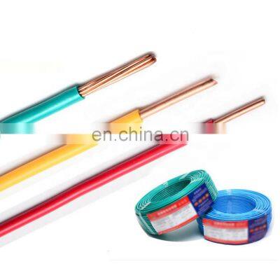 1.5mm electrical cable wire 6mm 450/750 PVC copper electrical wire and wires