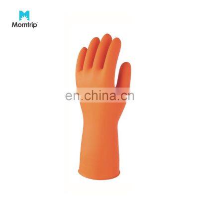 Morntrip natural latex coated chemical rubber gloves industrial heavy duty working gloves china factory