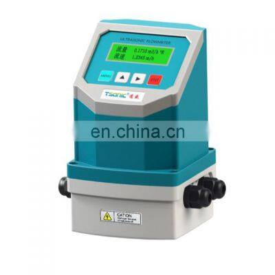 Taijia ultrasonic liquid flow meters Flange ultrasonic rs485 flow meter flowmeter with Mounting bracket clamp on