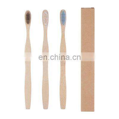 Eco Friendly Biodegradable Disposable Customized Packing and Logo OEM Soft Charcoal Bristle Hotel Bamboo Toothbrush