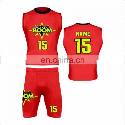 Custom Blank Package Deal Quarterback Training Flag 7 on 7 Sublimated Compression Set Jerseys 7v7 Football Uniform