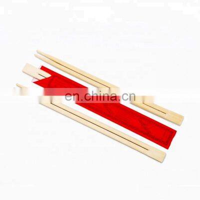 Traditional Natural Bamboo Chinese Disposable Chopsticks Packed In Open Paper Sleeve