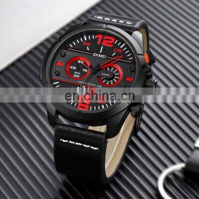 New Arrival Skmei 1846 Men Watch Design Leather Strap Waterproof 30 Meters Customized Logo Brand photo-4