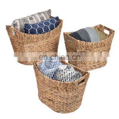 Best Price Water Hyacinth Nesting Natural Storage Basket organization Woven Natural Basket vietnam cheap wholesale