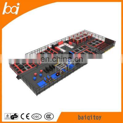 Low Price Kids Indoor Trampoline Park,jumping Bed Foam Pit and Obstacle Course American Ninja Warrior photo-5