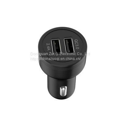 ZUOQI QC3.0 5V 3A 36W Mini Portable Fast Charge Dual USB TYPE-C Car Charger photo-5
