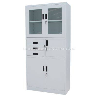 Home Office Metal File Cabinet Steel Cupboard With 3 Drawers And Safe Vault for Office School photo-3