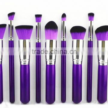 Professional 10pcs Kabuki Cosmetics Powder Foundation Makeup Brushes Set