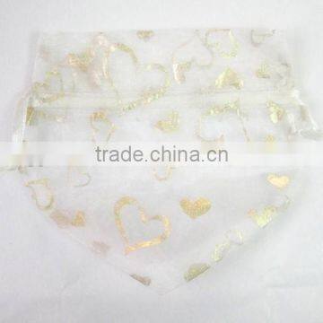 White Wine Bottle Organdy Drawstring Printed Ribbon Bag for Packing Red Wine photo-3