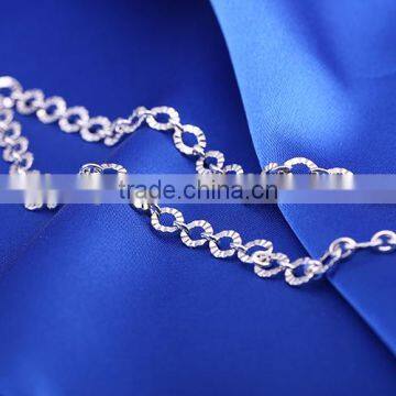 2015 Fashion Rhodium Plated Dimond Cut Chain Necklace Jewelry Accessories photo-6