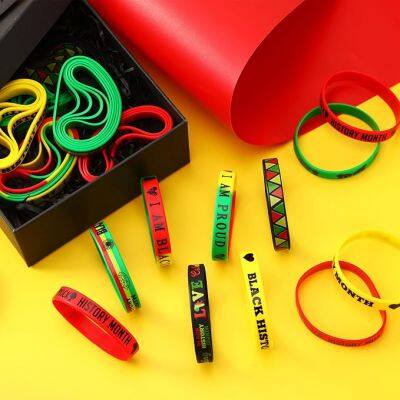 Supplier Custom African American Emancipation Slavery Social CelebrationSafe Non-Toxic Silicone Wristbands photo-2