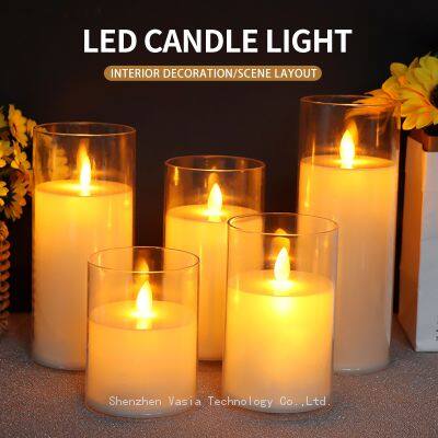 7.5cm Diameter 10/12.5/15/17.5/20cm Height Battery - Operated Led Flameless Tealight Candle, Flickering for Wedding, Home, Bar & Christmas Decor