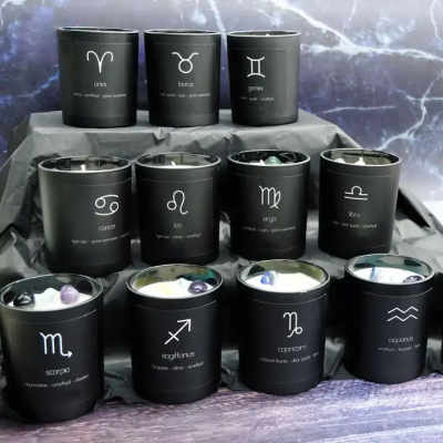 Luxury Wedding Gifts for Guests Home Decor Customize Private Label Soy Wax Crystal Candles Crystal Candle Custom