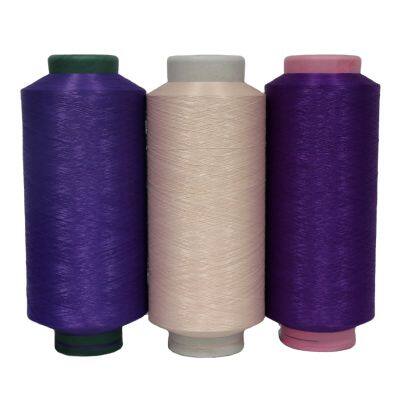 PES High Filament Textured Yarn DTY 150D/288F SD SIM LIM Dope Dyed Colors Yarn For Velvet Fabric