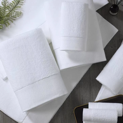 Бельевые полотенца из терри с бортом из хлопкового сатена