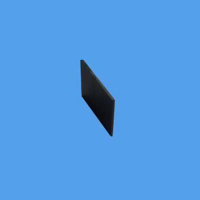 Ultra-thin Rectangular Block-shaped Black Ceramic Ferrite Magnets, Thickness 0.65mm, Customizable