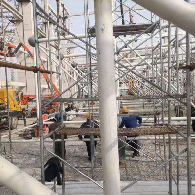 wr2012 - wr10030 проект крыши с сетчатой конструкцией из сварных полых сфер, производитель сварных сферных сеток, изготовление, монтаж и подъем трубных ферм диаметром 60 - 325 мм photo-4