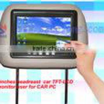 7'' headrest 4 lines resistance car touchscreen monitor with VGA