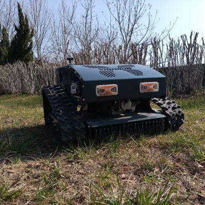 Industrial Single Cylinder Gasoline Engine Petrol/Gasoline 20 Inch Cutting Blade Remote Operated Steep Slope Mower photo-6