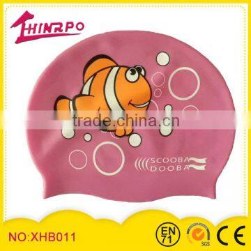 Custom logo adult kid size silicone swim Cap