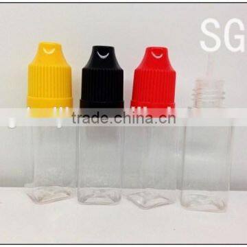 plastic container manufacturers, 10ml 15ml PET bottle, square PET bottle with childproof cap